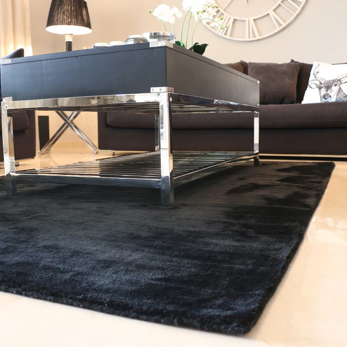 Rug Guru Karma Jet Black - handmade