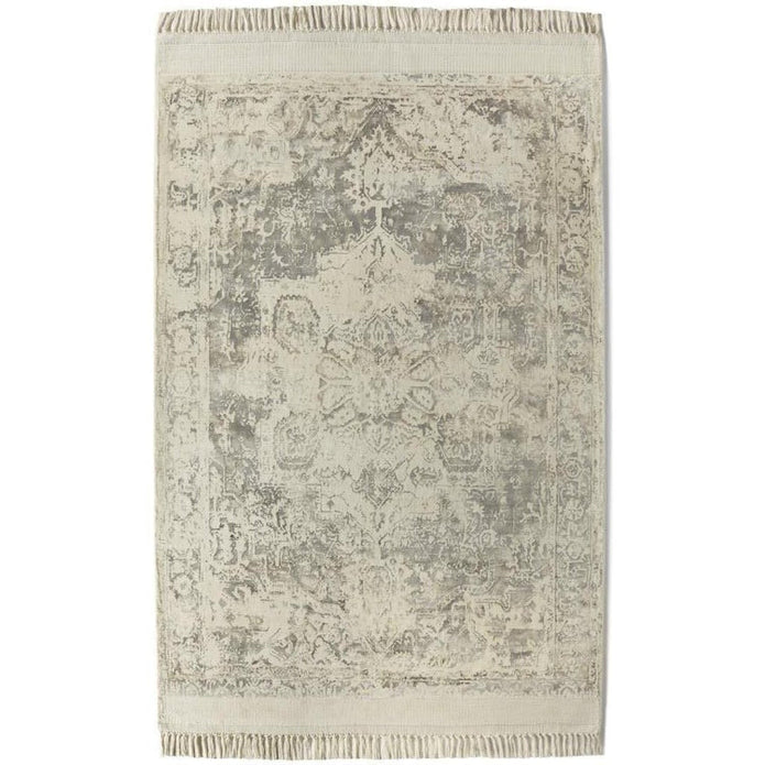 Rug Guru Vintage Fringe Mocha/Oyster - handmade