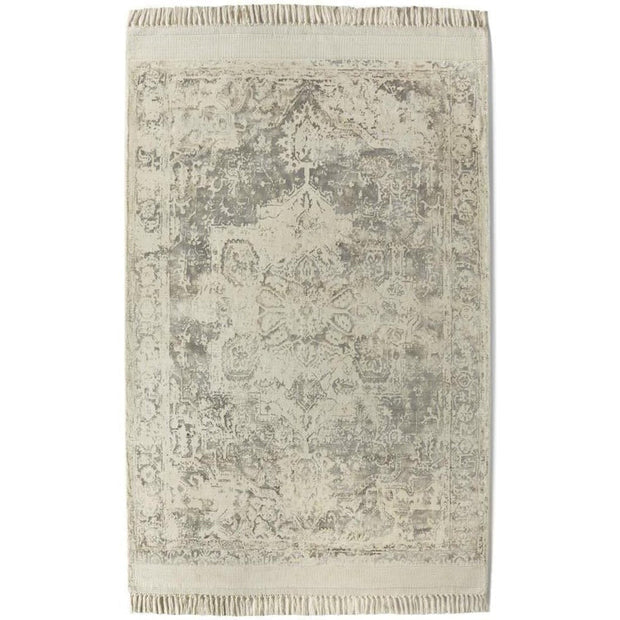 Rug Guru Vintage Fringe Mocha/Oyster - handmade