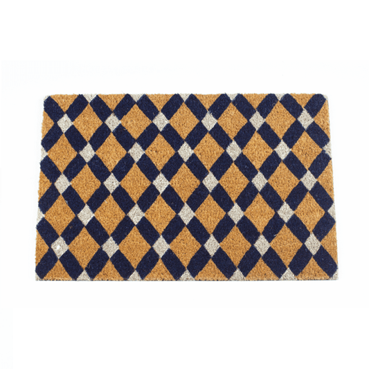 Rugs & More Premium Coir Doormat Astley Blue Tile Print Neutral Doormat 40x60cm Doormat RUGS_and_MORE 100219AH-5