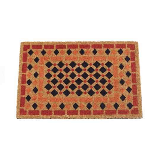 Rugs & More Premium Coir Doormat Astley Orange Mosaic Print Neutral Doormat 40x60cm Doormat RUGS_and_MORE 100220AH-5