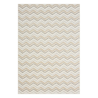 Stella Zig Zag Indoor/Outdoor Rug 60x230 cm / Cream / 100% Polypropylene RUGS_and_MORE 5061020641586