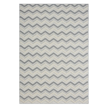 Stella Zig Zag Indoor/Outdoor Rug 60x230 cm / Grey / 100% Polypropylene RUGS_and_MORE 5061020641524