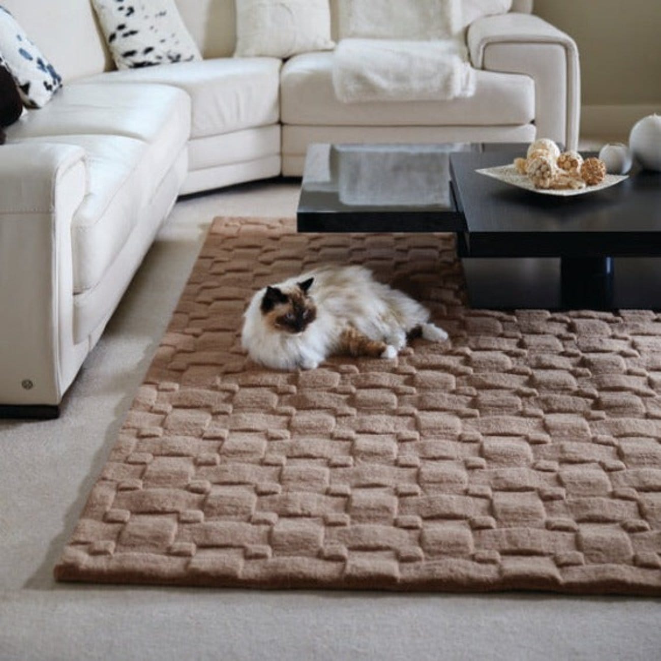 Origins Basket Weave 3D Rug 80x150 cm / Mink / 100% Pure Wool RUGS_and_MORE 5026134548985